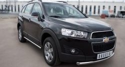 15 349 р. Одинарная защита переднего бампера диаметром 63 мм SLITKOFF  Chevrolet Captiva (2011-2013) 1-ый рестайлинг  с доставкой в г. Керчь. Увеличить фотографию 4