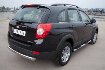 14 299 р. Защита порогов из трубы d76 мм с пластиковыми вставками для ног Russtal v2 Chevrolet Captiva 1-ый рестайлинг (2011-2013)  с доставкой в г. Керчь. Увеличить фотографию 4