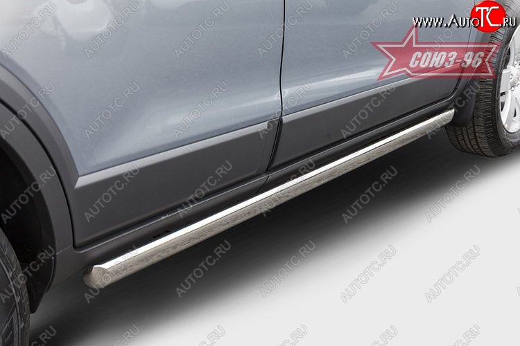 15 839 р. Защита порогов из овальной трубы Souz-96 (d75х42) Chevrolet Captiva 1-ый рестайлинг (2011-2013)  с доставкой в г. Керчь