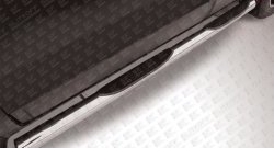 Защита порогов из трубы d76 мм с пластиковыми вставками для ног Slitkoff Chevrolet Captiva (2013-2016) 2-ой рестайлинг