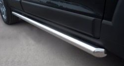 52 999 р. Защита порогов из круглой трубы диаметром 63 мм Russtal Chevrolet Captiva 1-ый рестайлинг (2011-2013) (Защита порогов с со скосами на торцах (вариант 1))  с доставкой в г. Керчь. Увеличить фотографию 2