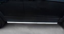 52 999 р. Защита порогов из круглой трубы диаметром 63 мм Russtal Chevrolet Captiva 1-ый рестайлинг (2011-2013) (Защита порогов с со скосами на торцах (вариант 1))  с доставкой в г. Керчь. Увеличить фотографию 3