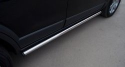 52 999 р. Защита порогов из круглой трубы диаметром 63 мм Russtal Chevrolet Captiva 1-ый рестайлинг (2011-2013) (Защита порогов с со скосами на торцах (вариант 1))  с доставкой в г. Керчь. Увеличить фотографию 5