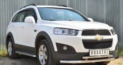 24 649 р. Широкая защита порогов (рестайлинг) SLITKOFF  Chevrolet Captiva (2013-2016) 2-ой рестайлинг  с доставкой в г. Керчь. Увеличить фотографию 3