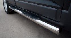83 999 р. Защита порогов с пластиковыми вставками для ног из круглой трубы диаметром 76 мм Russtal Chevrolet Captiva 1-ый рестайлинг (2011-2013) (Защита порогов с со скосами на торцах (вариант 1))  с доставкой в г. Керчь. Увеличить фотографию 10