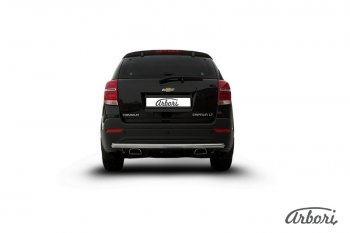 11 429 р. Защита заднего бампера Arbori (нержавейка, 1 труба d57 mm). Chevrolet Captiva 2-ой рестайлинг (2013-2016)  с доставкой в г. Керчь. Увеличить фотографию 2