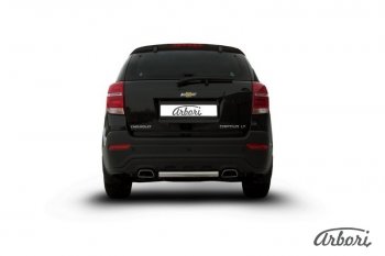 8 369 р. Защита заднего бампера Arbori (короткая, нержавейка, 1 труба d57 mm). Chevrolet Captiva 2-ой рестайлинг (2013-2016)  с доставкой в г. Керчь. Увеличить фотографию 2