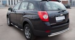 17 649 р. Защита заднего бампера (Ø63 и 42 мм, нержавейка) SLITKOFF  Chevrolet Captiva (2011-2013) 1-ый рестайлинг  с доставкой в г. Керчь. Увеличить фотографию 4