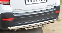 17 649 р. Защита заднего бампера (Ø63 и 42 мм, нержавейка) SLITKOFF  Chevrolet Captiva (2013-2016) 2-ой рестайлинг  с доставкой в г. Керчь. Увеличить фотографию 2