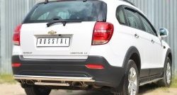 17 649 р. Защита заднего бампера (Ø63 и 42 мм, нержавейка) SLITKOFF  Chevrolet Captiva (2013-2016) 2-ой рестайлинг  с доставкой в г. Керчь. Увеличить фотографию 4