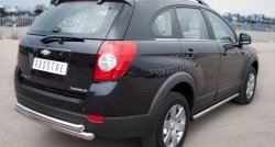17 999 р. Защита заднего бампера (2 трубы Ø63 мм, нержавейка) SLITKOFF  Chevrolet Captiva (2011-2013) 1-ый рестайлинг  с доставкой в г. Керчь. Увеличить фотографию 4