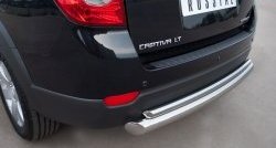 17 949 р. Защита заднего бампера (Ø76 и 42 мм, нержавейка) SLITKOFF  Chevrolet Captiva (2011-2013) 1-ый рестайлинг  с доставкой в г. Керчь. Увеличить фотографию 2