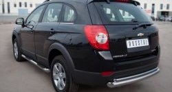 17 949 р. Защита заднего бампера (Ø76 и 42 мм, нержавейка) SLITKOFF  Chevrolet Captiva (2011-2013) 1-ый рестайлинг  с доставкой в г. Керчь. Увеличить фотографию 4