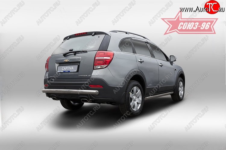 14 039 р. Защита заднего бампера Souz-96 рестайлинг (овал 75х42) Chevrolet Captiva 1-ый рестайлинг (2011-2013)  с доставкой в г. Керчь