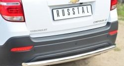 15 349 р. Одинарная защита заднего бампера из трубы диаметром 63 мм (рестайлинг) SLITKOFF Chevrolet Captiva 2-ой рестайлинг (2013-2016)  с доставкой в г. Керчь. Увеличить фотографию 2