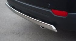 4 999 р. Защита заднего бампера (Ø75x42 мм, нержавейка) Russtal Chevrolet Captiva 1-ый рестайлинг (2011-2013)  с доставкой в г. Керчь. Увеличить фотографию 3