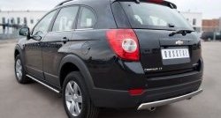 4 999 р. Защита заднего бампера (Ø75x42 мм, нержавейка) Russtal Chevrolet Captiva 1-ый рестайлинг (2011-2013)  с доставкой в г. Керчь. Увеличить фотографию 4