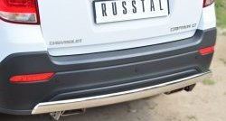 12 499 р. Защита заднего бампера (Ø75x42 мм, нержавейка) Russtal Chevrolet Captiva 2-ой рестайлинг (2013-2016)  с доставкой в г. Керчь. Увеличить фотографию 2