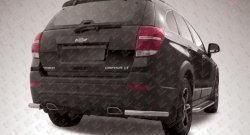 Защита заднего бампера из двух боковых уголков диаметром 57 мм Slitkoff Chevrolet Captiva (2013-2016) 2-ой рестайлинг