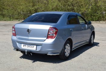 9 559 р. Защита заднего бампера PT GROUP угловая Ø38мм (НПС) CHEVROLET Cobalt 2019-  Chevrolet Cobalt (2019-2023) седан 2-ой рестайлинг (Нержавейка)  с доставкой в г. Керчь. Увеличить фотографию 3