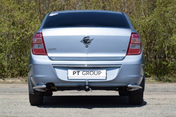 9 559 р. Защита заднего бампера PT GROUP угловая Ø38мм (НПС) CHEVROLET Cobalt 2019-  Chevrolet Cobalt (2019-2023) седан 2-ой рестайлинг (Нержавейка)  с доставкой в г. Керчь. Увеличить фотографию 4