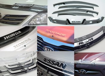 2 479 р. Дефлектор капота CA-Plastiс Chevrolet Cobalt седан дорестайлинг (2011-2016) (Серия Art черная)  с доставкой в г. Керчь. Увеличить фотографию 4