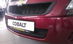 2 089 р. Нижняя сетка на бампер Russtal (черная) Chevrolet Cobalt седан дорестайлинг (2011-2016)  с доставкой в г. Керчь. Увеличить фотографию 3
