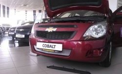 2 189 р. Нижняя сетка на бампер Russtal (хром) Chevrolet Cobalt седан дорестайлинг (2011-2016)  с доставкой в г. Керчь. Увеличить фотографию 3