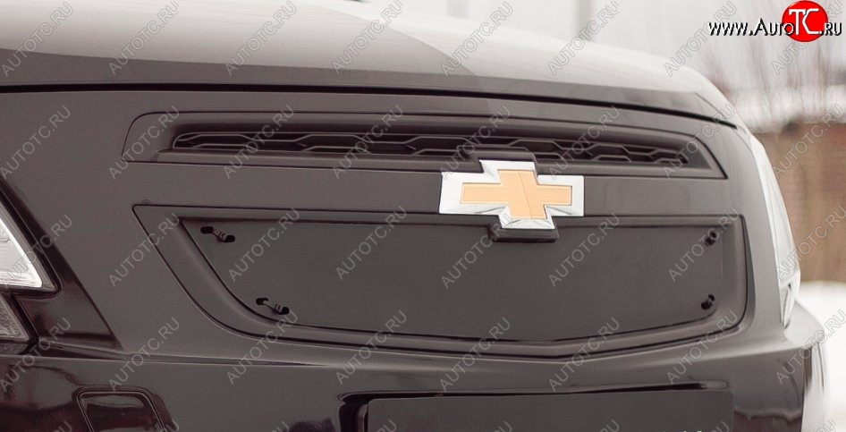 1 889 р. Зимняя заглушка решетки радиатора и переднего бампера РА  Chevrolet Cobalt (2011-2016) седан дорестайлинг  с доставкой в г. Керчь