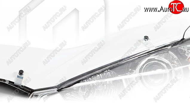 2 079 р. Дефлектор капота CA-Plastiс Chevrolet Cruze J305 хэтчбек рестайлинг (2012-2015) (Classic прозрачный, Без надписи)  с доставкой в г. Керчь