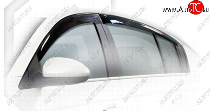 2 079 р. Дефлектора окон CA-Plastiс Chevrolet Cruze J305 хэтчбек дорестайлинг (2009-2012) (Classic полупрозрачный, Без хром.молдинга)  с доставкой в г. Керчь