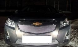 1 599 р. Сетка в решетку радиатора Russtal Chevrolet Cruze J305 хэтчбек рестайлинг (2012-2015) (хром)  с доставкой в г. Керчь. Увеличить фотографию 2