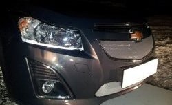 1 599 р. Сетка в решетку радиатора Russtal Chevrolet Cruze J305 хэтчбек рестайлинг (2012-2015) (хром)  с доставкой в г. Керчь. Увеличить фотографию 3