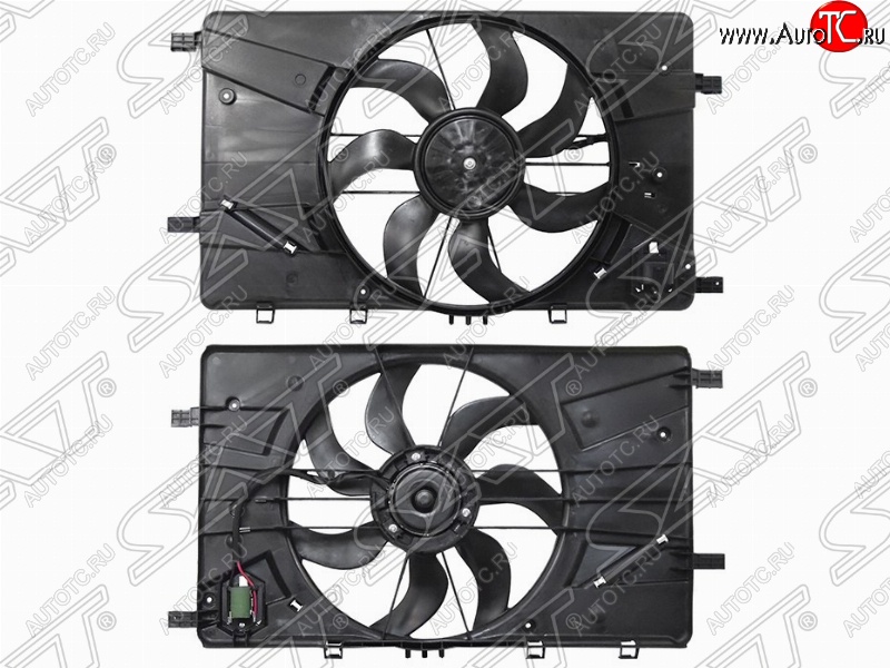 4 999 р. Диффузор радиатора в сборе SAT (АКПП)  Chevrolet Cruze ( J300,  J305,  J308) (2009-2015), Opel Astra  J (2009-2017), Opel Insignia ( A,  А) (2008-2017), Opel Zafira ( С,  C) (2011-2020)  с доставкой в г. Керчь