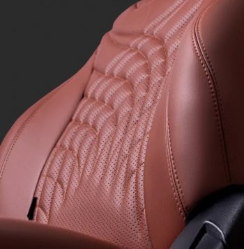 Чехлы для сидений Lord Autofashion Байрон ЖУК (экокожа, спинка 60/40, 2 П- и 1 Г-образных подголовника) Chevrolet Cruze ( J300,  J305,  J308) (2009-2015) седан дорестайлинг, хэтчбек дорестайлинг, седан рестайлинг, универсал рестайлинг, хэтчбек рестайлинг (Коричневый, вставка коричневая, строчка коричневая)