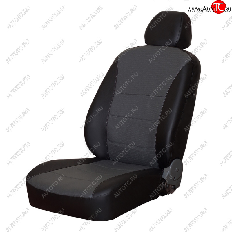 5 749 р. Чехлы на сиденья (экокожа) ПЕТРОВ Орегон Chevrolet Cruze J305 хэтчбек дорестайлинг (2009-2012) (черный/серый)  с доставкой в г. Керчь