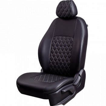 Чехлы для сидений Lord Autofashion Турин Ромб (экокожа, 60/40, 2 П- и 1 Г-образных подголовника) Chevrolet Cruze J305 хэтчбек дорестайлинг (2009-2012)