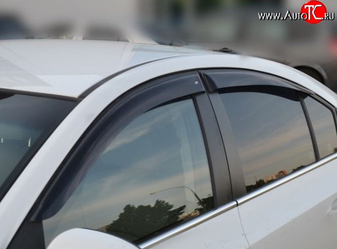 999 р. Комплект дефлекторов окон (ветровиков) 4 шт. Russtal Chevrolet Cruze J300 седан дорестайлинг (2009-2012)  с доставкой в г. Керчь