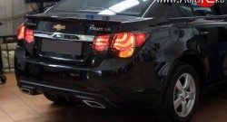 3 589 р. Диффузор заднего бампера Sport  Chevrolet Cruze  J300 (2009-2012) седан дорестайлинг (Глянец под окраску, Неокрашенный)  с доставкой в г. Керчь. Увеличить фотографию 7