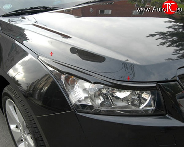 919 р. Реснички M-VRS на фары Chevrolet Cruze J300 седан рестайлинг (2012-2015) (Неокрашенные)  с доставкой в г. Керчь