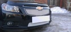 1 559 р. Нижняя сетка на бампер Russtal (хром) Chevrolet Cruze J300 седан рестайлинг (2012-2015)  с доставкой в г. Керчь. Увеличить фотографию 2