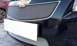 1 559 р. Нижняя сетка на бампер Russtal (хром) Chevrolet Cruze J300 седан рестайлинг (2012-2015)  с доставкой в г. Керчь. Увеличить фотографию 4
