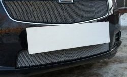 1 559 р. Нижняя сетка на бампер Russtal (хром) Chevrolet Cruze J300 седан рестайлинг (2012-2015)  с доставкой в г. Керчь. Увеличить фотографию 5