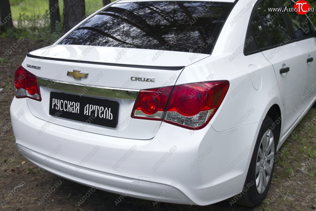 1 699 р. Лип спойлер RA  Chevrolet Cruze  J300 (2009-2015) седан дорестайлинг, седан рестайлинг (Неокрашенный)  с доставкой в г. Керчь