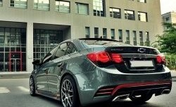 7 799 р. Задний бампер CT v1 Chevrolet Cruze J300 седан дорестайлинг (2009-2012) (Неокрашенный)  с доставкой в г. Керчь. Увеличить фотографию 2