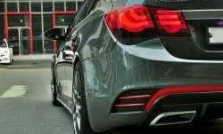 7 799 р. Задний бампер CT v1 Chevrolet Cruze J300 седан дорестайлинг (2009-2012) (Неокрашенный)  с доставкой в г. Керчь. Увеличить фотографию 3
