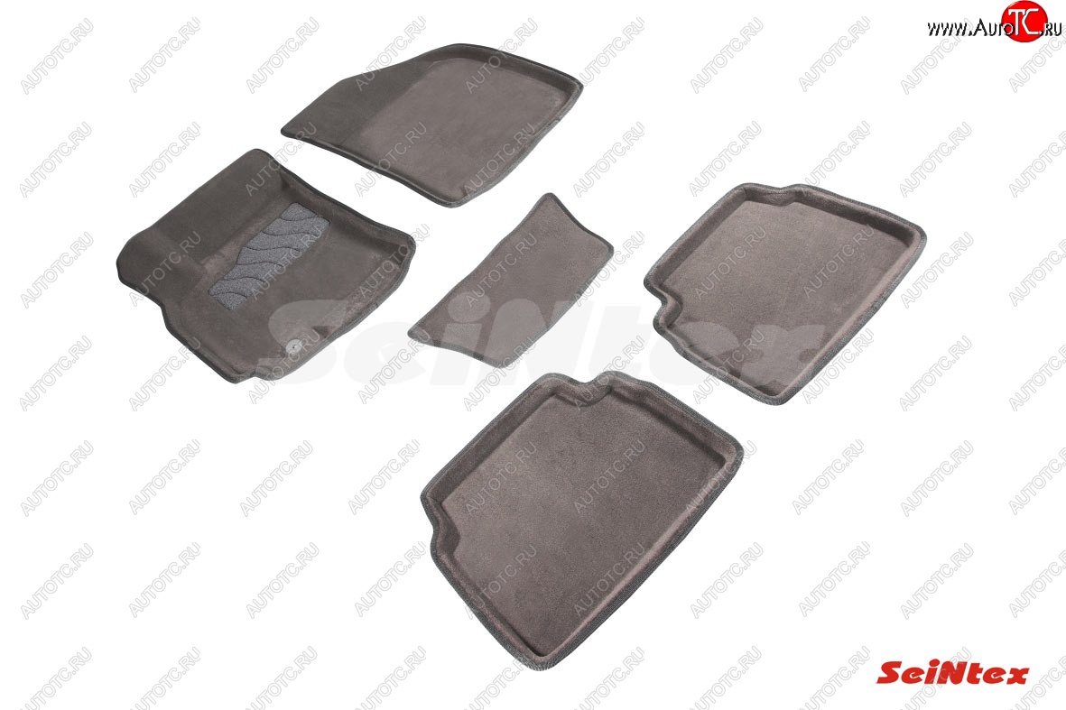 5 499 р. Комплект ворсовых 
 ковриков в салон Seintex (3D)  Chevrolet Lacetti ( седан,  универсал,  хэтчбек) (2002-2013) (Серый)  с доставкой в г. Керчь