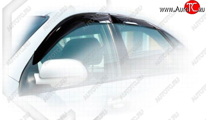 1 999 р. Дефлектора окон CA-Plastiс Chevrolet Lacetti седан (2002-2013) (Classic полупрозрачный, Без хром.молдинга)  с доставкой в г. Керчь