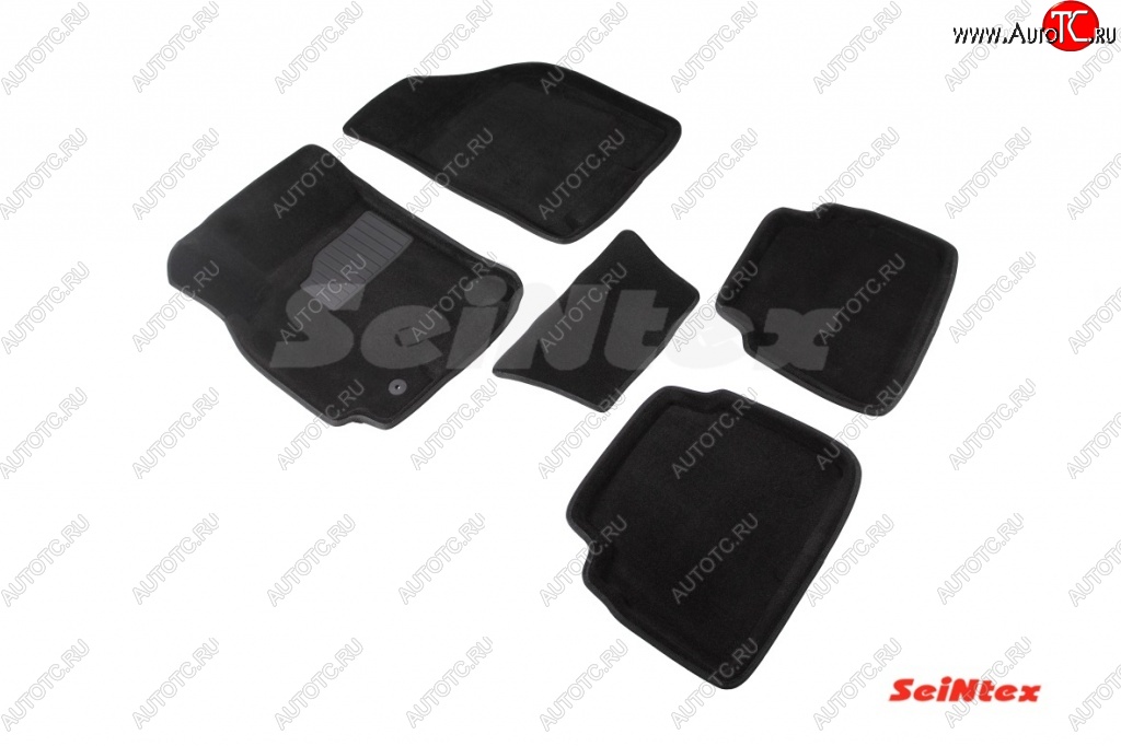5 499 р. Комплект 3D ковриков в салон Seintex Chevrolet Lacetti седан (2002-2013) (Чёрный)  с доставкой в г. Керчь