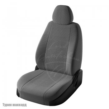 Чехлы для сидений Lord Autofashion Турин (жаккард) Chevrolet Lacetti  седан (2002-2013), Daewoo Gentra (2005-2011) (Серый Норд, вставка Тома серый)